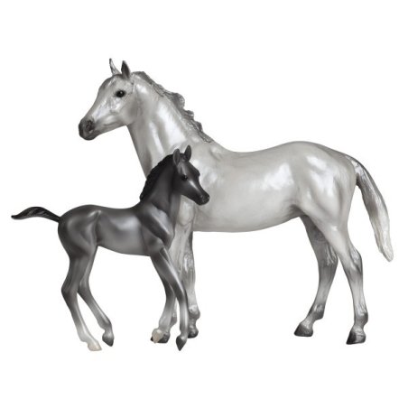 Breyer Classics 62031 - Siwy koń pełnej krwi angielskiej ze źrebakiem