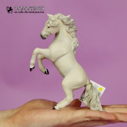Papo 51521 - Siwy koń stojący dęba