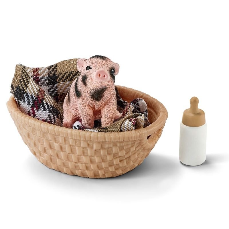 Schleich 42294 - Mała świnka z butelką