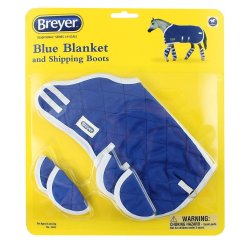 Breyer 3947 - Niebieska derka i ochraniacze transportowe