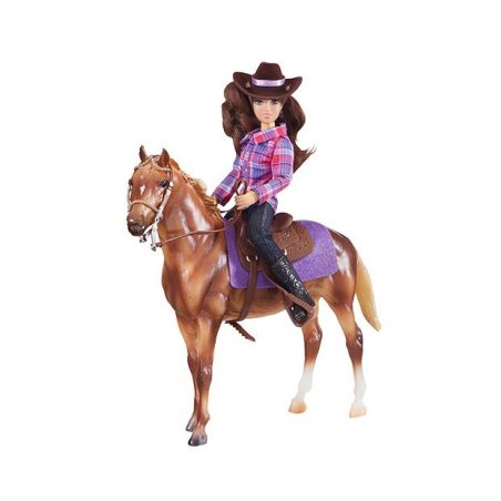 Breyer Classics 61116 - Koń i jeździec westernowy fioletowy