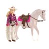 Breyer 61053 - Lalka Kaitlyn kowbojka z siodłem westernowym