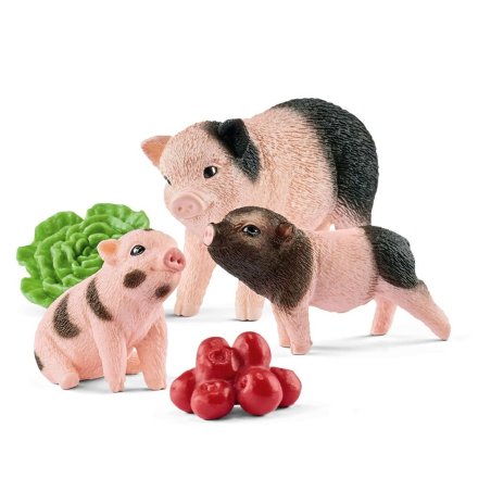 Schleich 42422 - Miniaturowa świnka i prosiaki