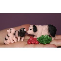 Schleich 42422 - Miniaturowa świnka i prosiaki