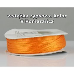 Wstążka rypsowa 3mm/1m kolor 9 Pomarańcz