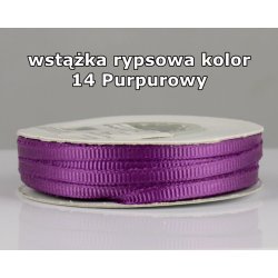 Wstążka rypsowa 3mm/1m kolor 14 Purpurowy