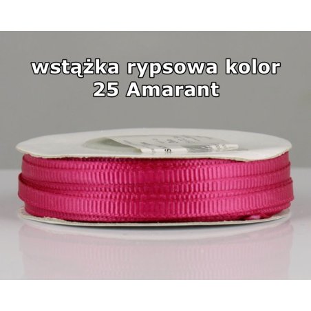 Wstążka rypsowa 3mm/1m kolor 25 Amarant