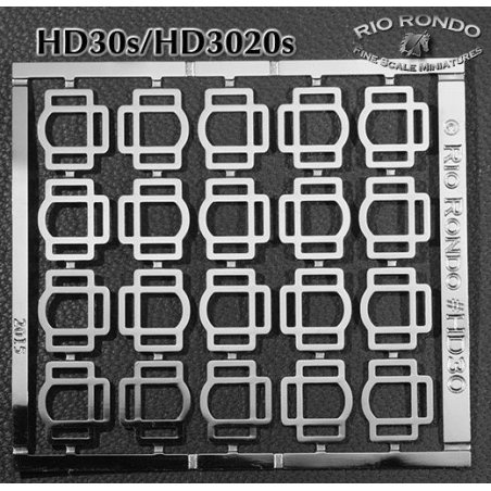 Rio Rondo - HD3020s zestaw 20x sprzączki potrójne TR srebrne