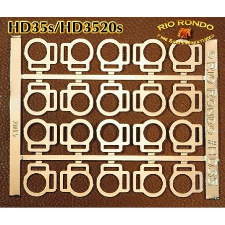 Rio Rondo - HD3520g zestaw 20x sprzączki podwójne TR złote