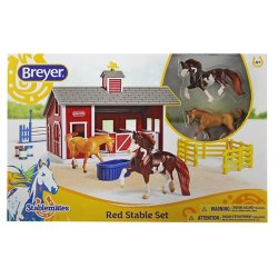 Breyer Stablemates 59197 - Stajnia z końmi i wyposażeniem