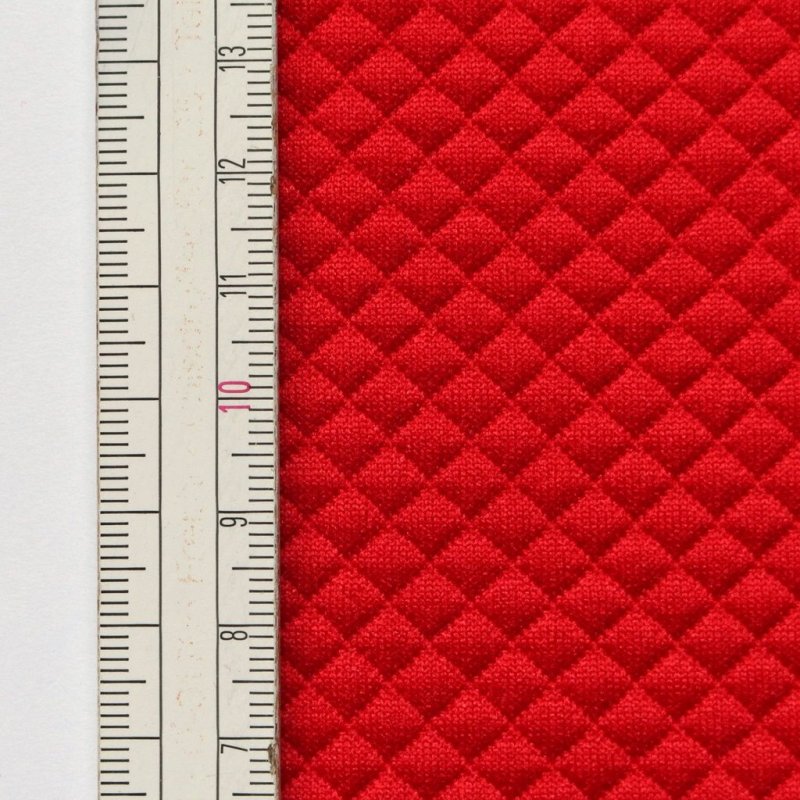 Materiał pikowany 5x5 Czerwony