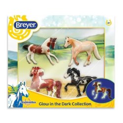 Breyer Stablemates 5396 - Zestaw 4 konie świecące w ciemności
