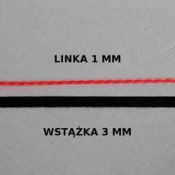 Linka 1mm/1m kolor neonowy różowy z żółtym