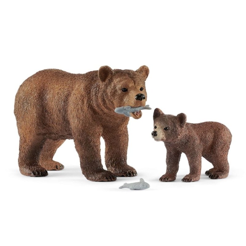 Schleich 42473 - Niedźwiedź grizli samica z młodym