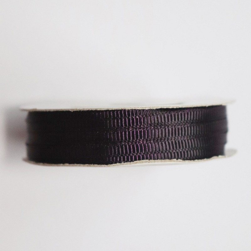 Wstążka rypsowa 3mm/1m kolor 33a Czarno fiololetowy